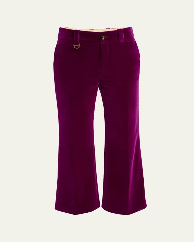 Flared Velvet Trousers